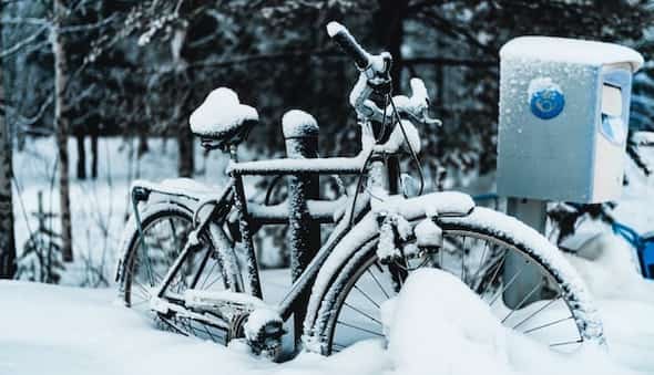 bike cover in snow